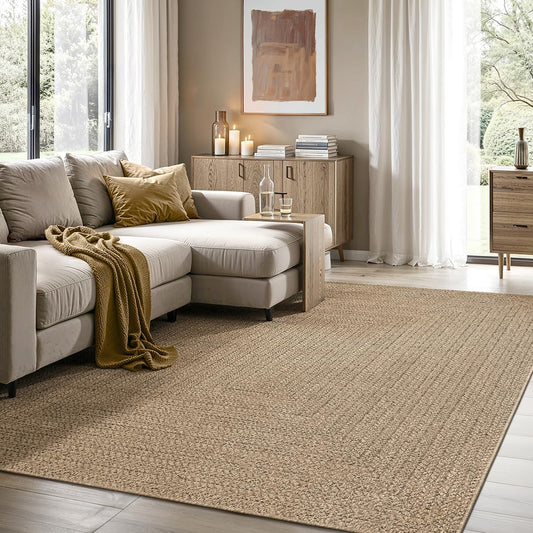 the carpet – Kansas – Indoor rug with a natural jute look, soft and warm – 160 x 230 cm